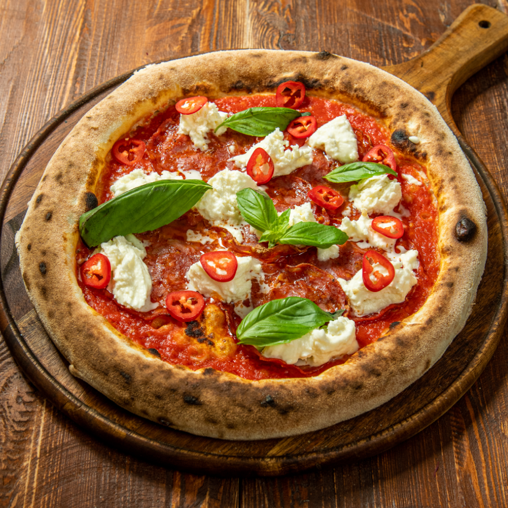 Pizza Diavola fiori di latte